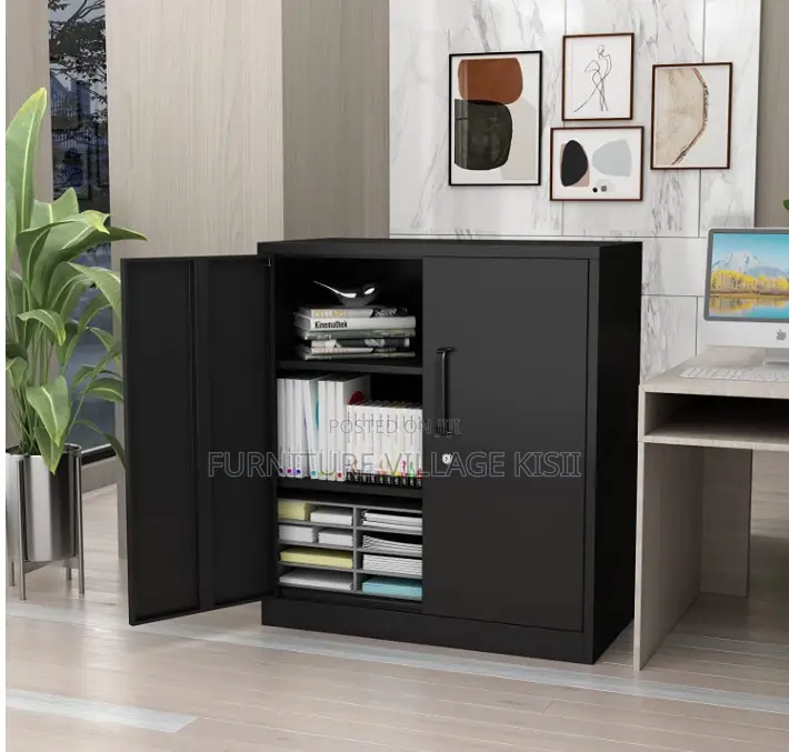 Cabinet: 2- Door Credenza Wooden Cabinet