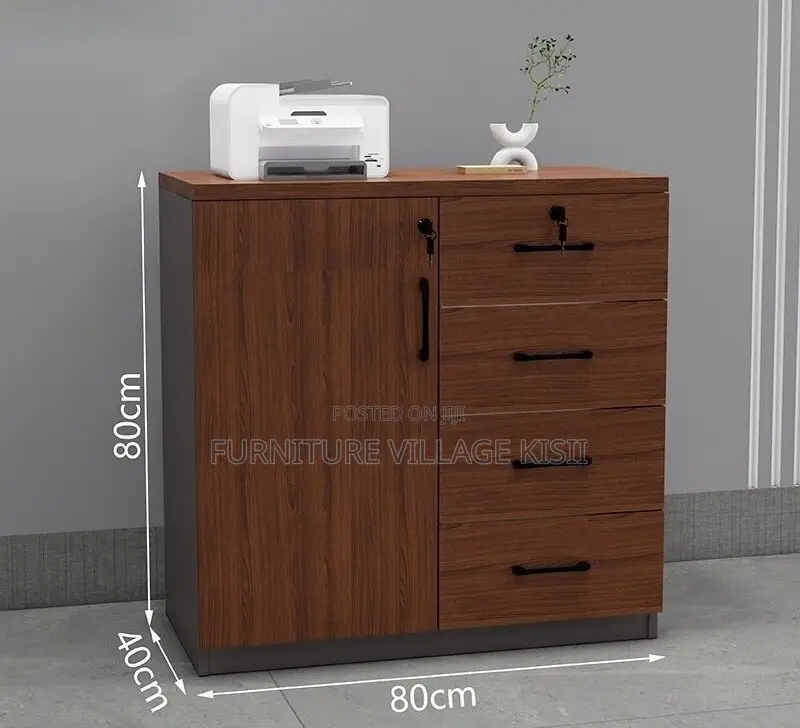 Cabinet: 2- Door Credenza Wooden Cabinet