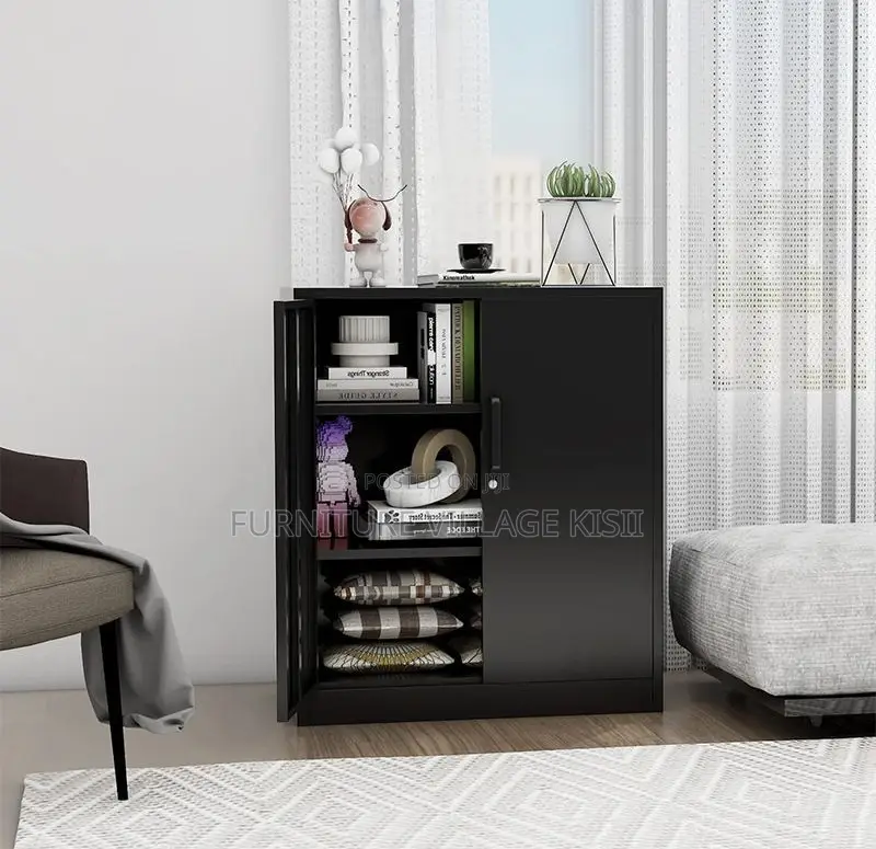 Cabinet: 2- Door Credenza Wooden Cabinet