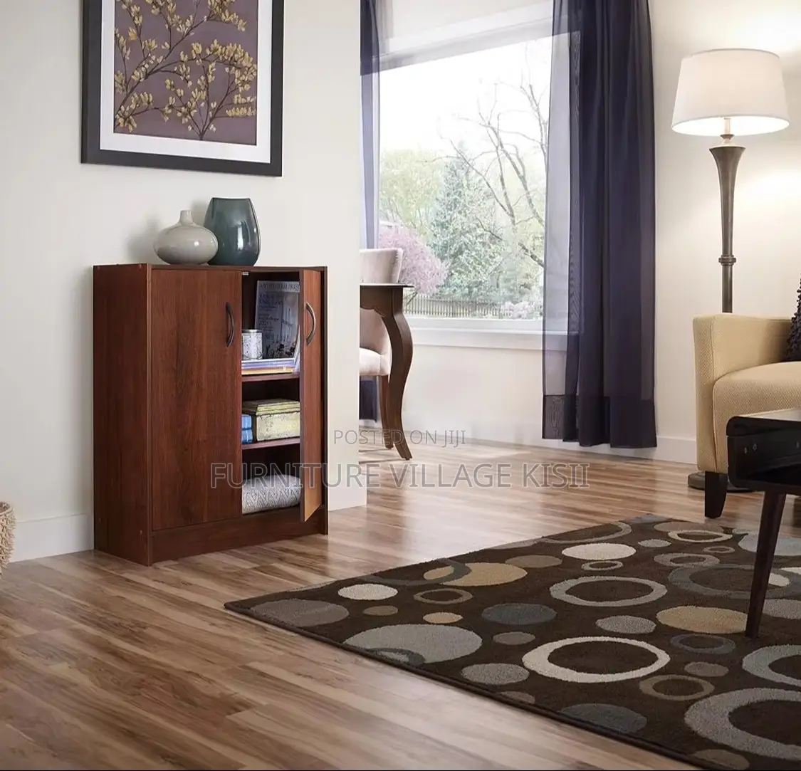 Cabinet: 2- Door Credenza Wooden Cabinet