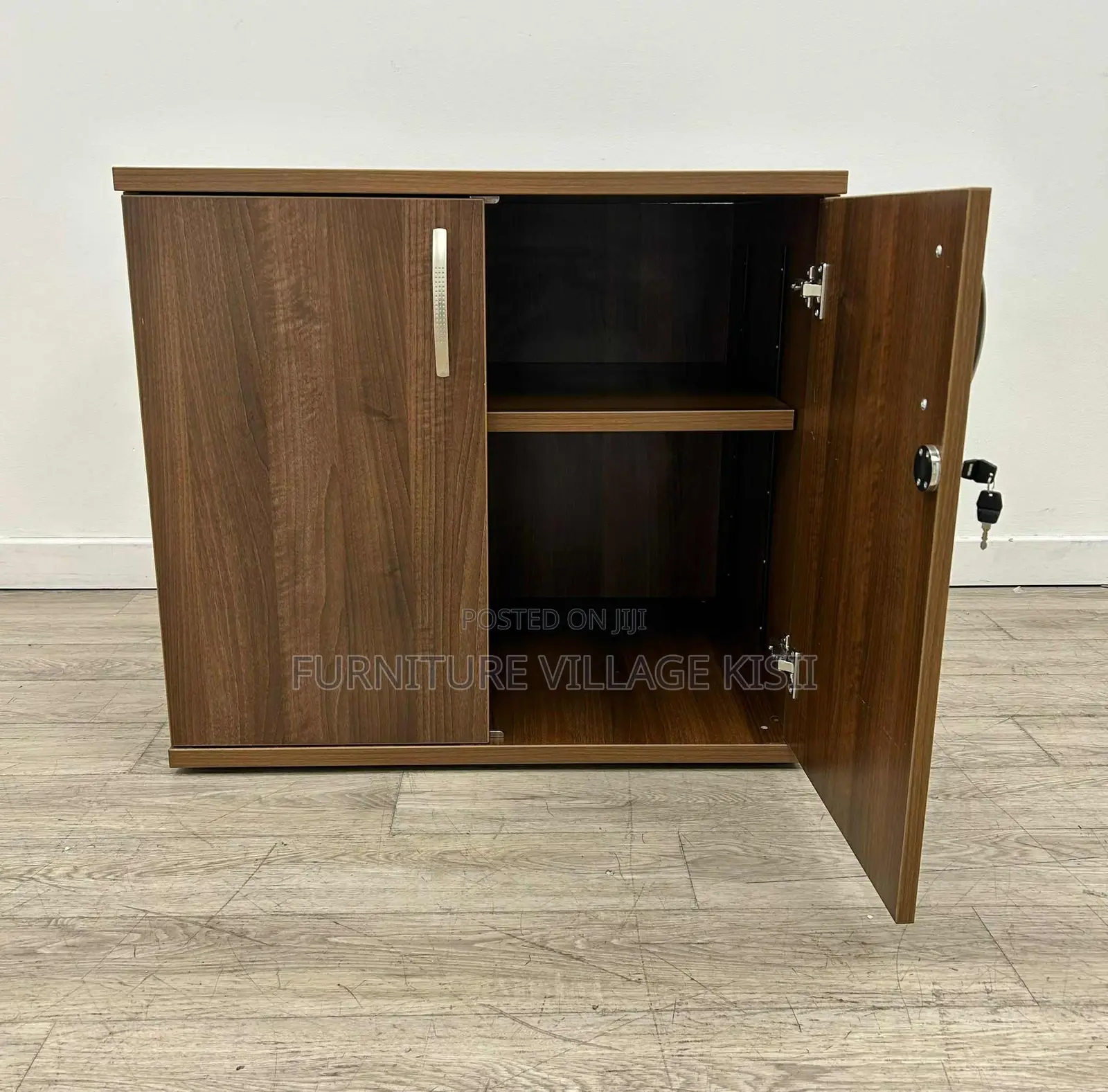 Cabinet: 2- Door Credenza Wooden Cabinet