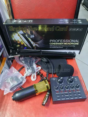 BM800 Condenser Microphone V8 Sound Card – Live Streaming Podcast
