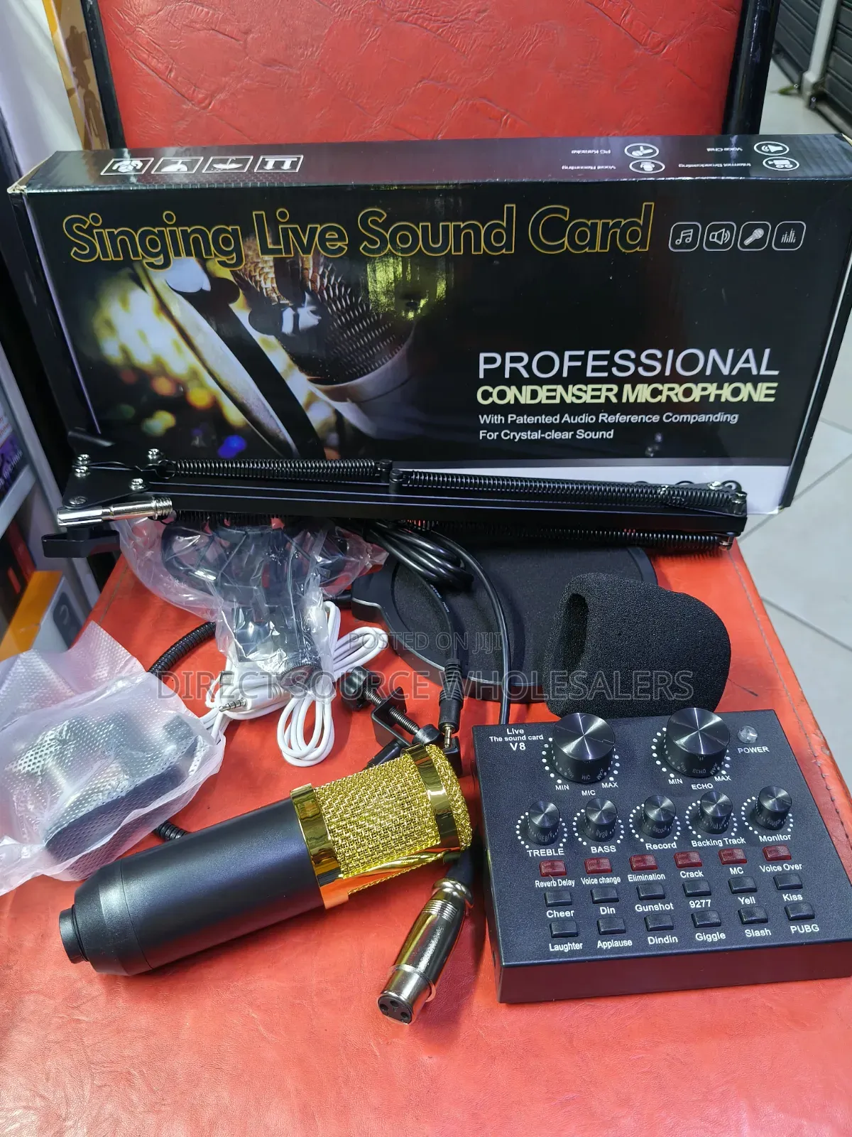 BM-800 Professional Recording Microphone + V8 Audio Interface