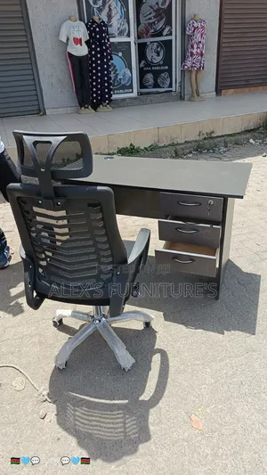 Computer Office Desk and Office Chairs