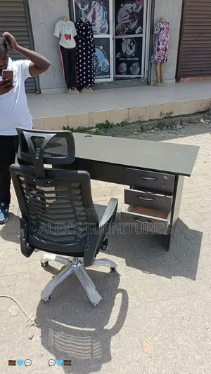 Computer Office Desk and Office Chairs