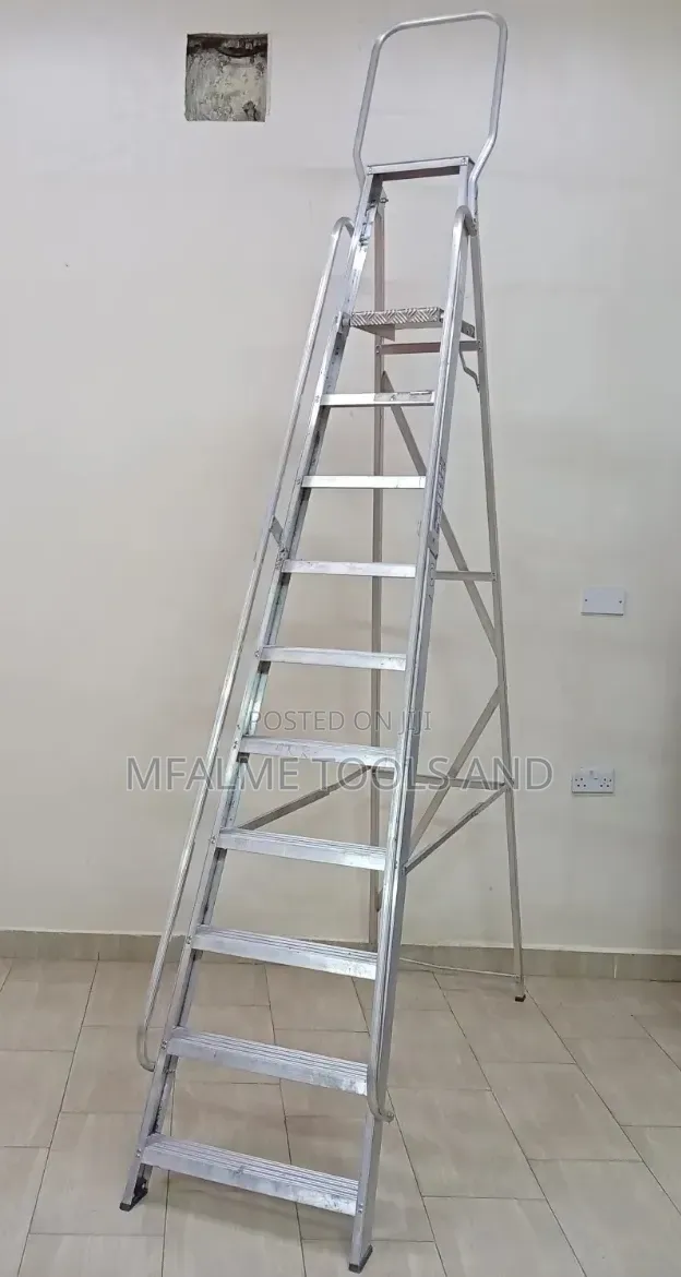 Ex-Uk Industrial Aluminium Folding Stepladder