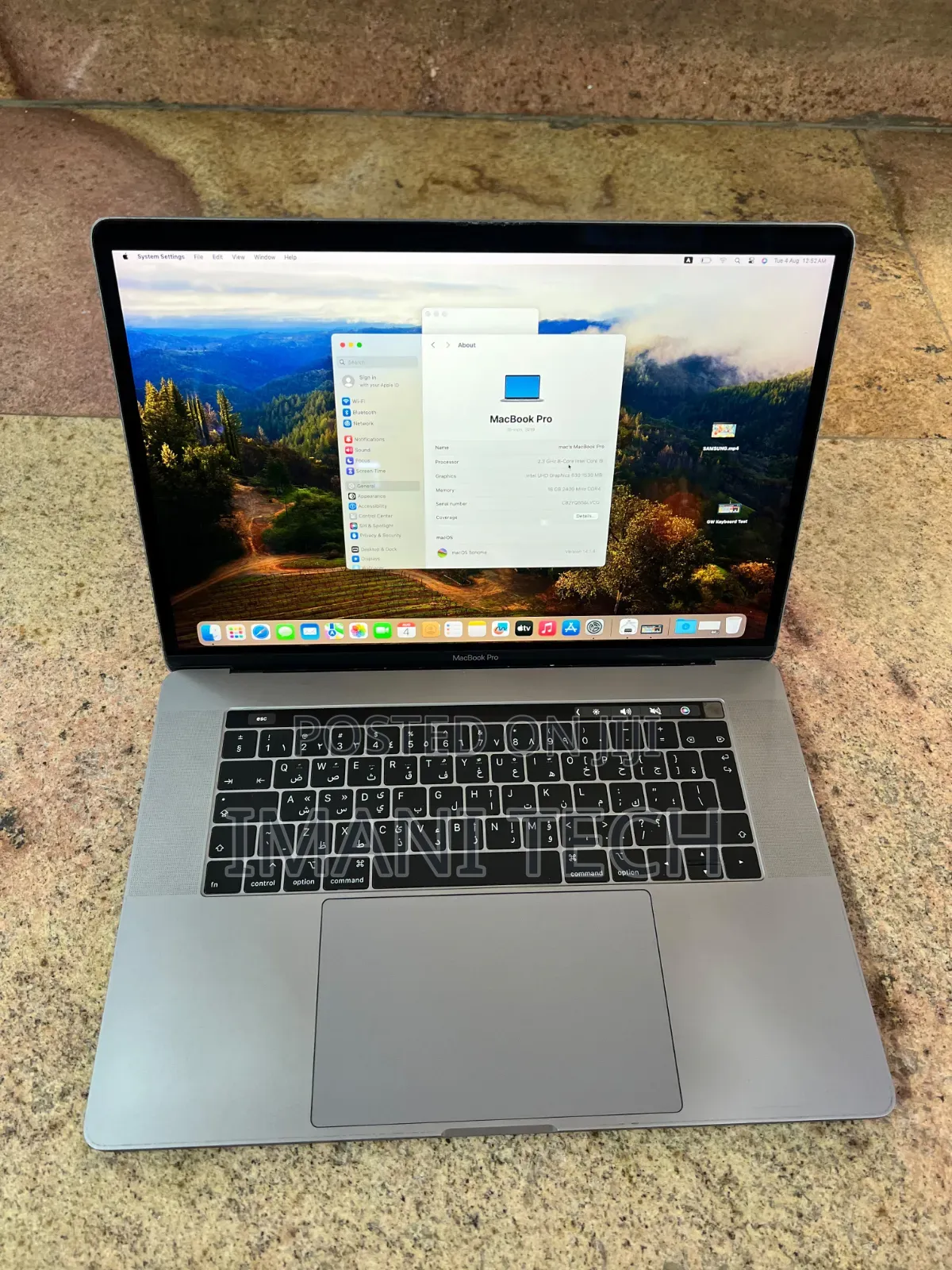 Laptop Apple MacBook Pro 2019 16GB Intel Core i9 SSD 512GB