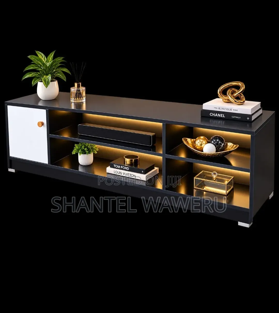 Imported Executive TV Stand With Shelves and Cabinet at 5000