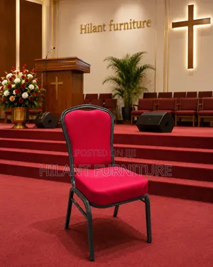 Elegant Red Upholstered Banquet/Conference Chair