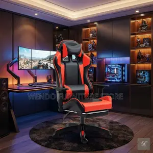 Office Chairs; Leather High Back Red Color Game Chair