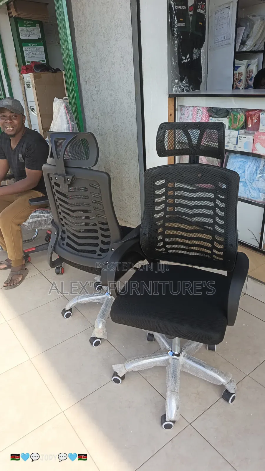 Office Chairs White Adjustable Necklest