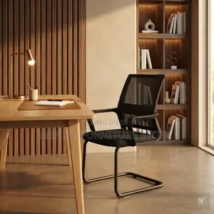 Office Chairs; Black Light Mesh Office Visitors Chairs