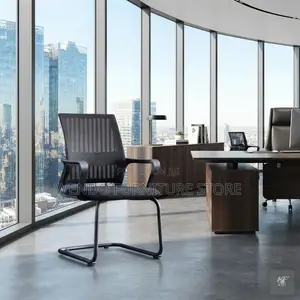 Office Chairs; Black Light Mesh Office Visitors Chairs