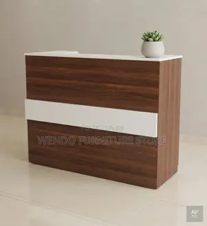 Reception Desk; 1600mm Brown Office Reception Desk