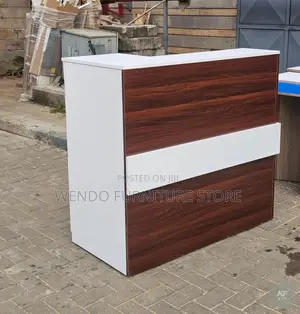 Reception Desk; 1600mm Brown Office Reception Desk