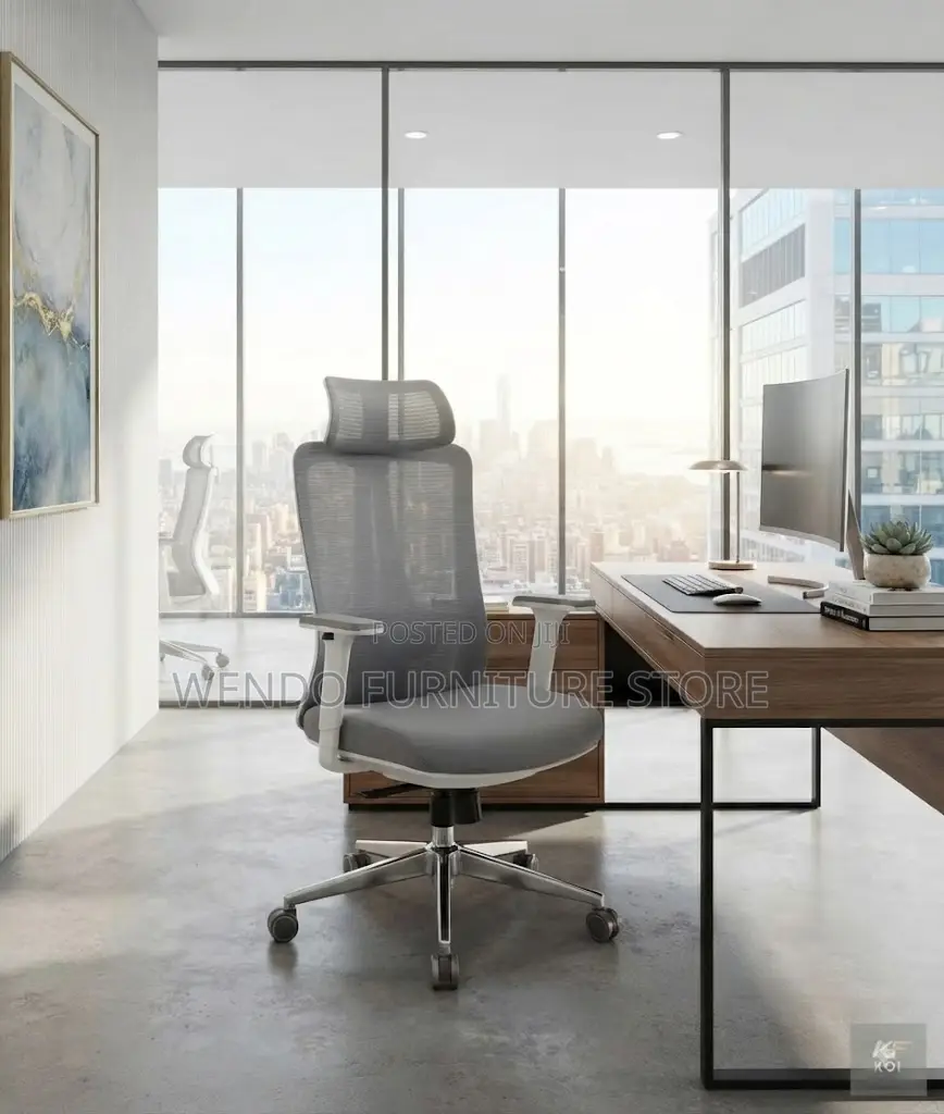 Office Chairs; High Back Ergonomic Recliner Mesh Office White Seat