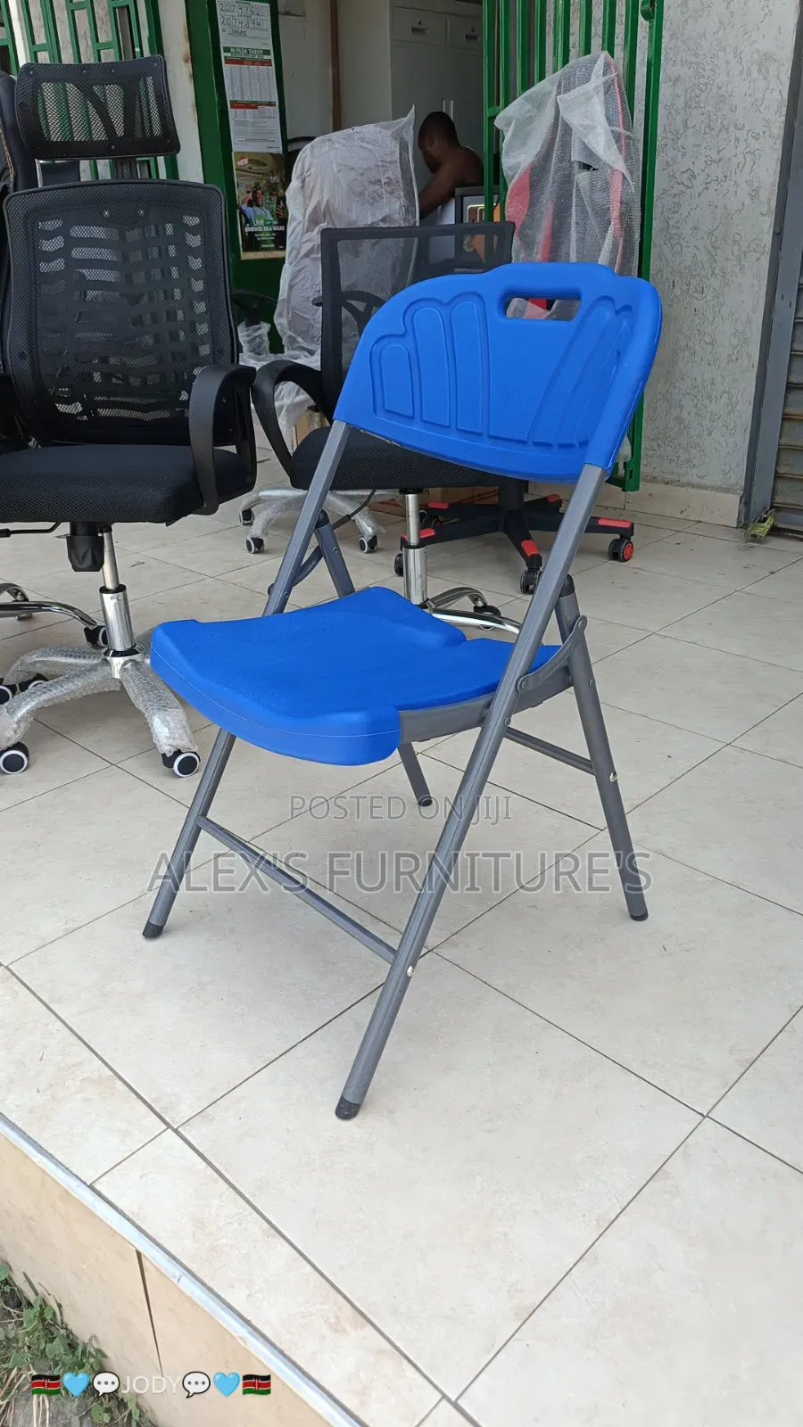 Blue Foldable Chairs