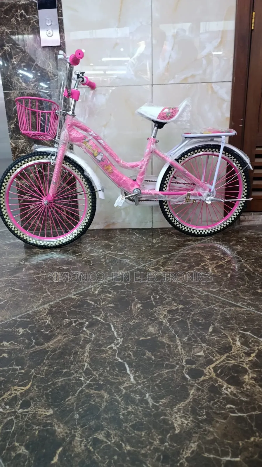 Girls Pink Bike Size 20 With Basket