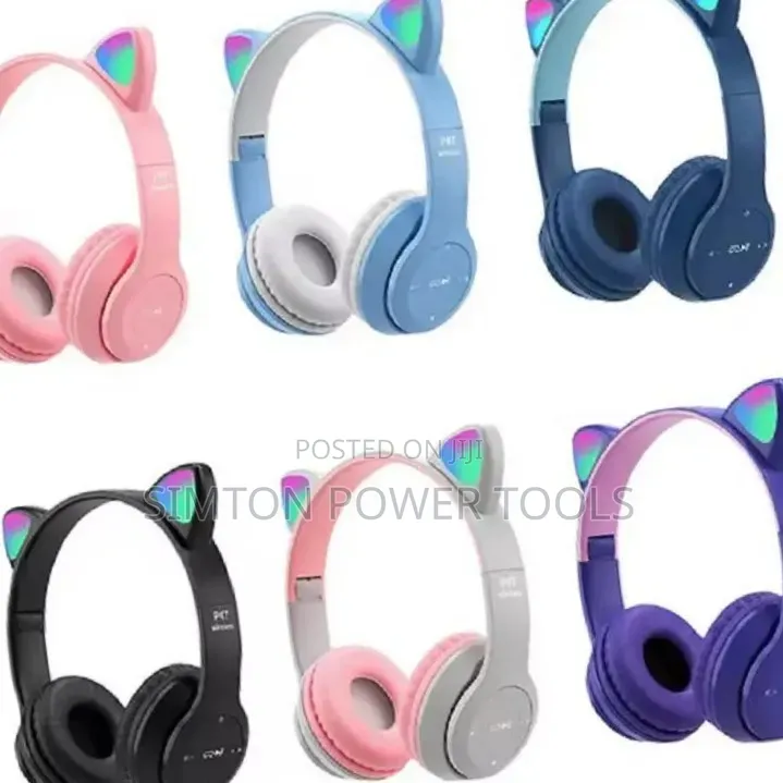 Kids P47 Wireless Headphones With a Distinctive Cat Ear Design