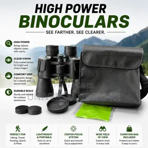 High Power Binoculars With Carrying Bag