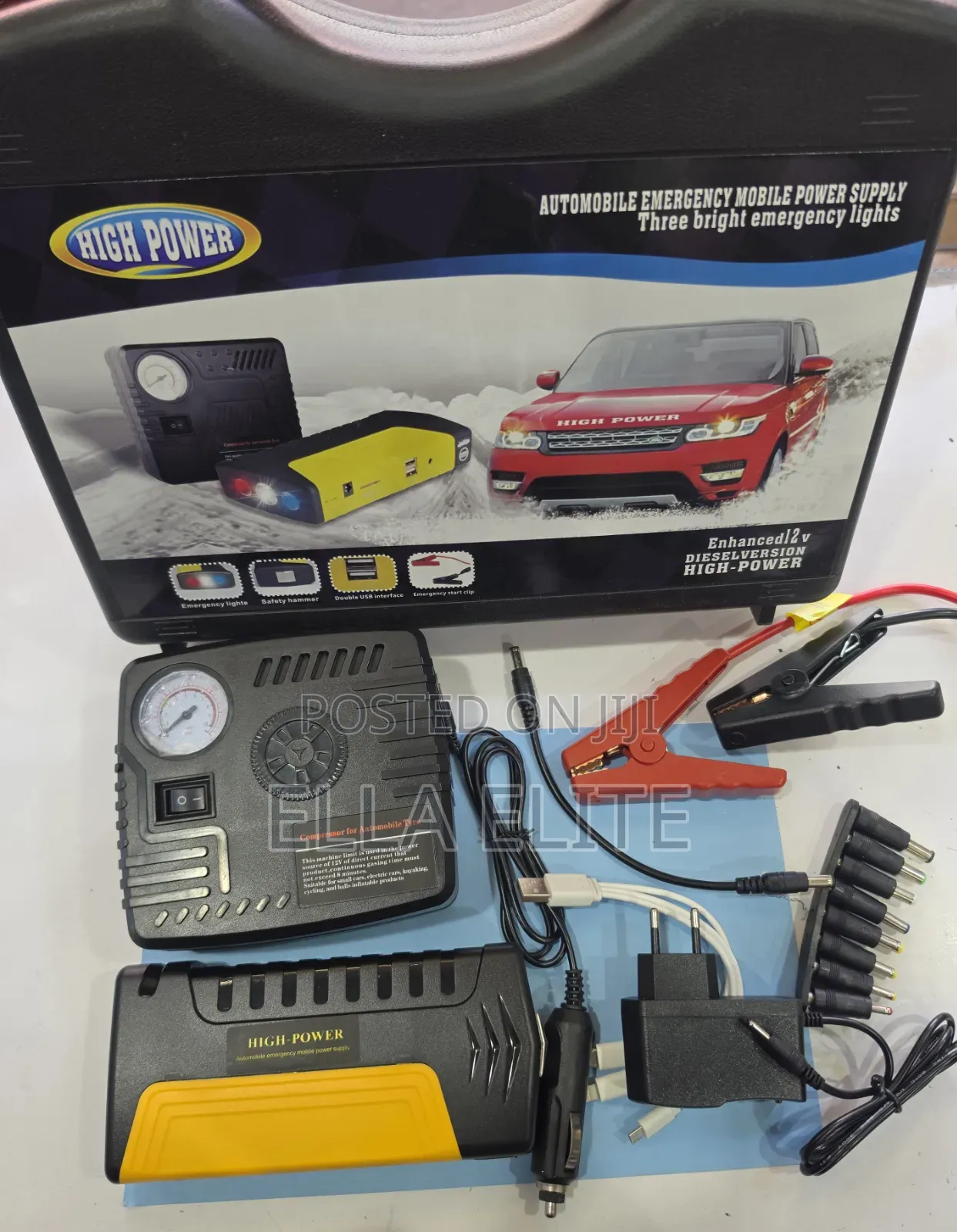 Tm15 Emergency Jumpstarter Kit With Compressor Charging Ports