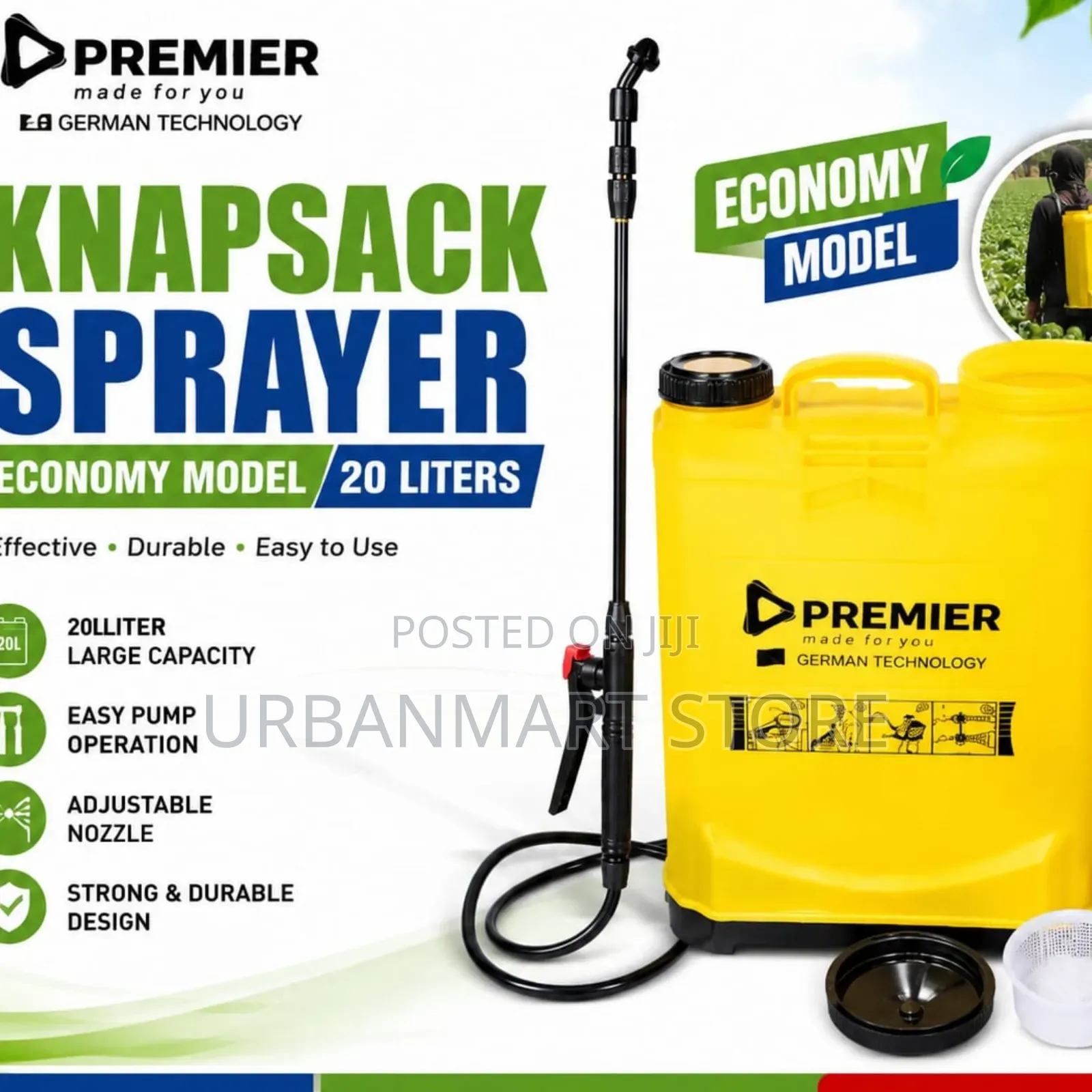 20L Knapsack Sprayer – Manual Garden Farm Sprayer