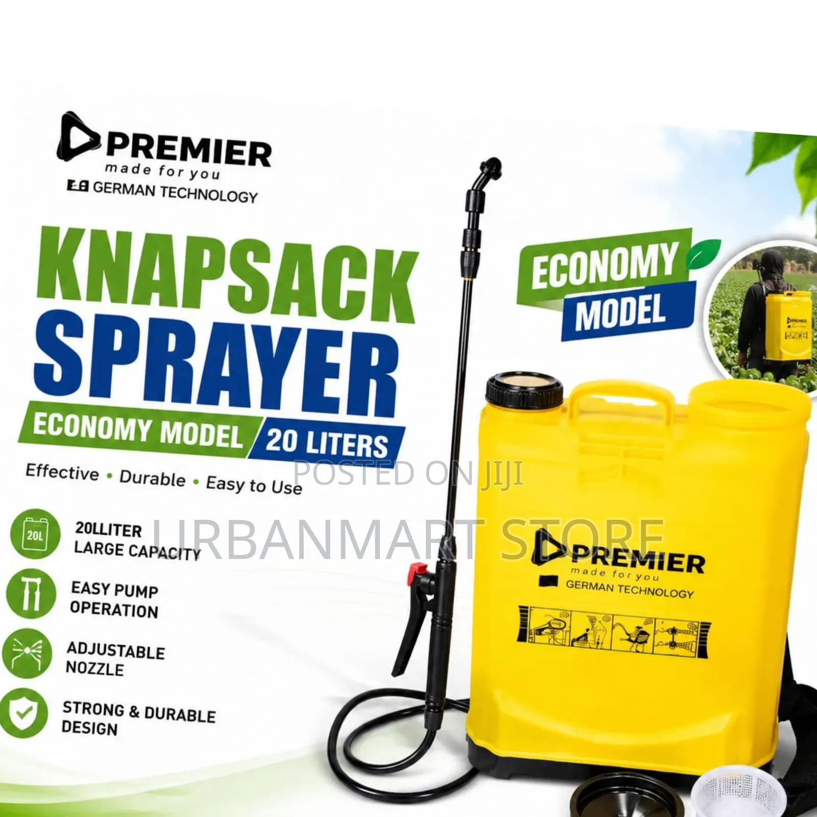 20 Litres Knapsack Sprayer for Farm Garden Use