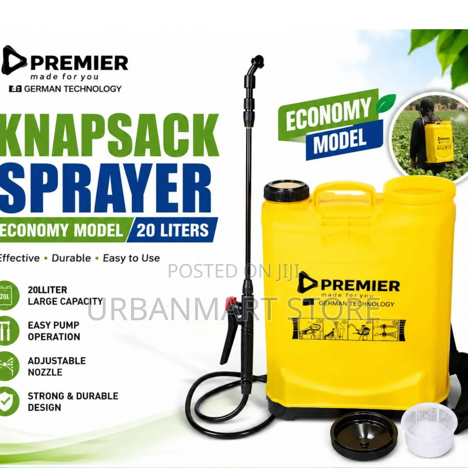 Heavy Duty 20L Knapsack Sprayer- Premier