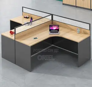Office Workstation : Curved 2-Seater Office Workstation