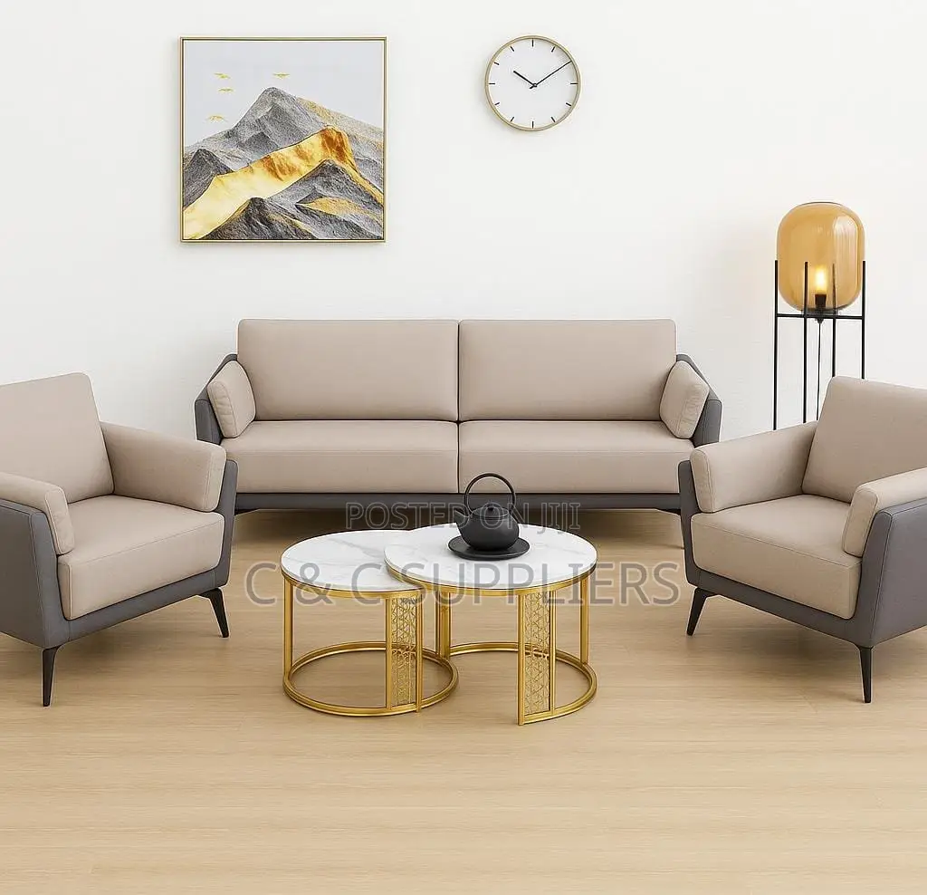 5 Seater Modern C C Office Sofa.