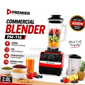 Premier Commercial Blender 2 Litres 2-in-1 4500W