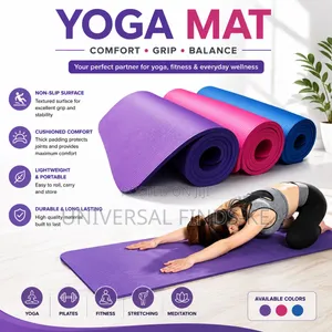 Non Slip Yoga Mat – Comfortable Exercise and Fitness Mat for 6 Mm