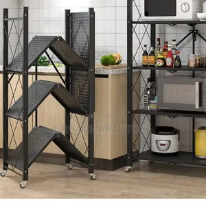 5-Layer Foldable Storage Rack – Space Saving Organizer, 5 Tier