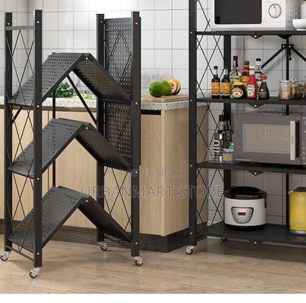 5-Layer Foldable Storage Rack – Space Saving Organizer, 5 Tier