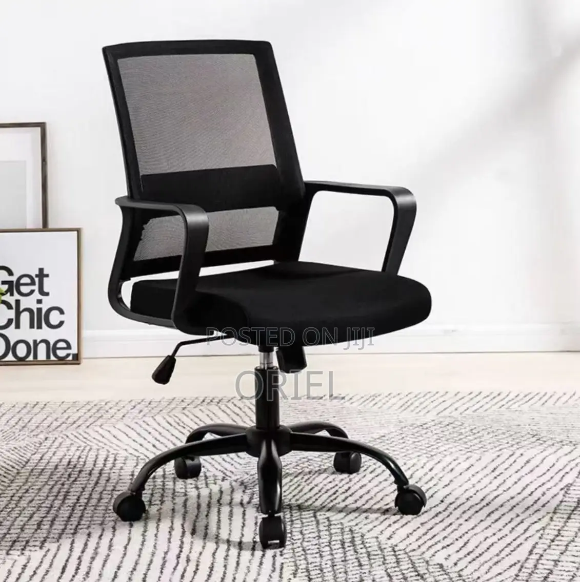 Office Chair : Adjustable Height Swivel Mid-Back Office Chair