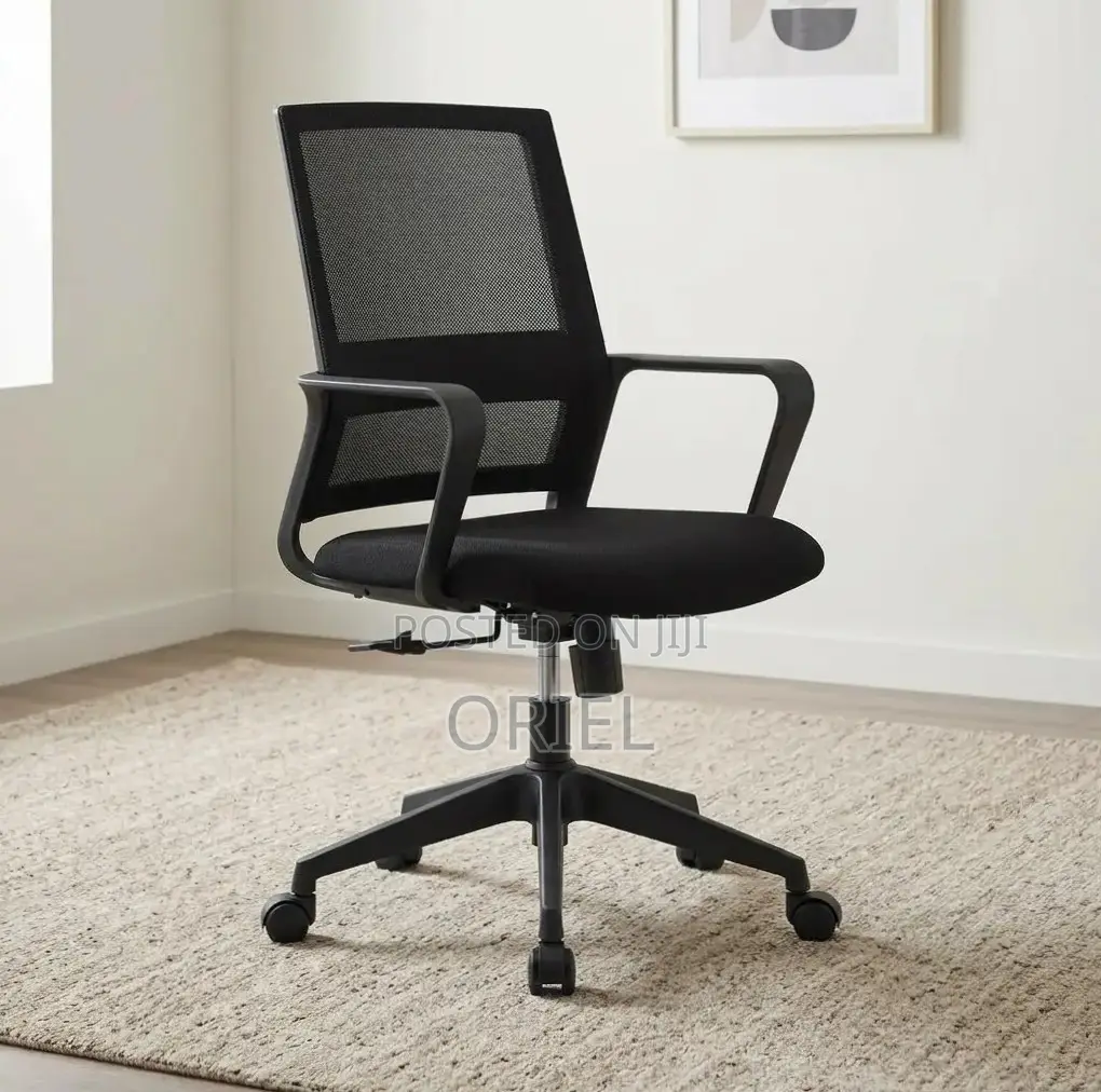 Office Chair : Adjustable Height Swivel Mid-Back Office Chair