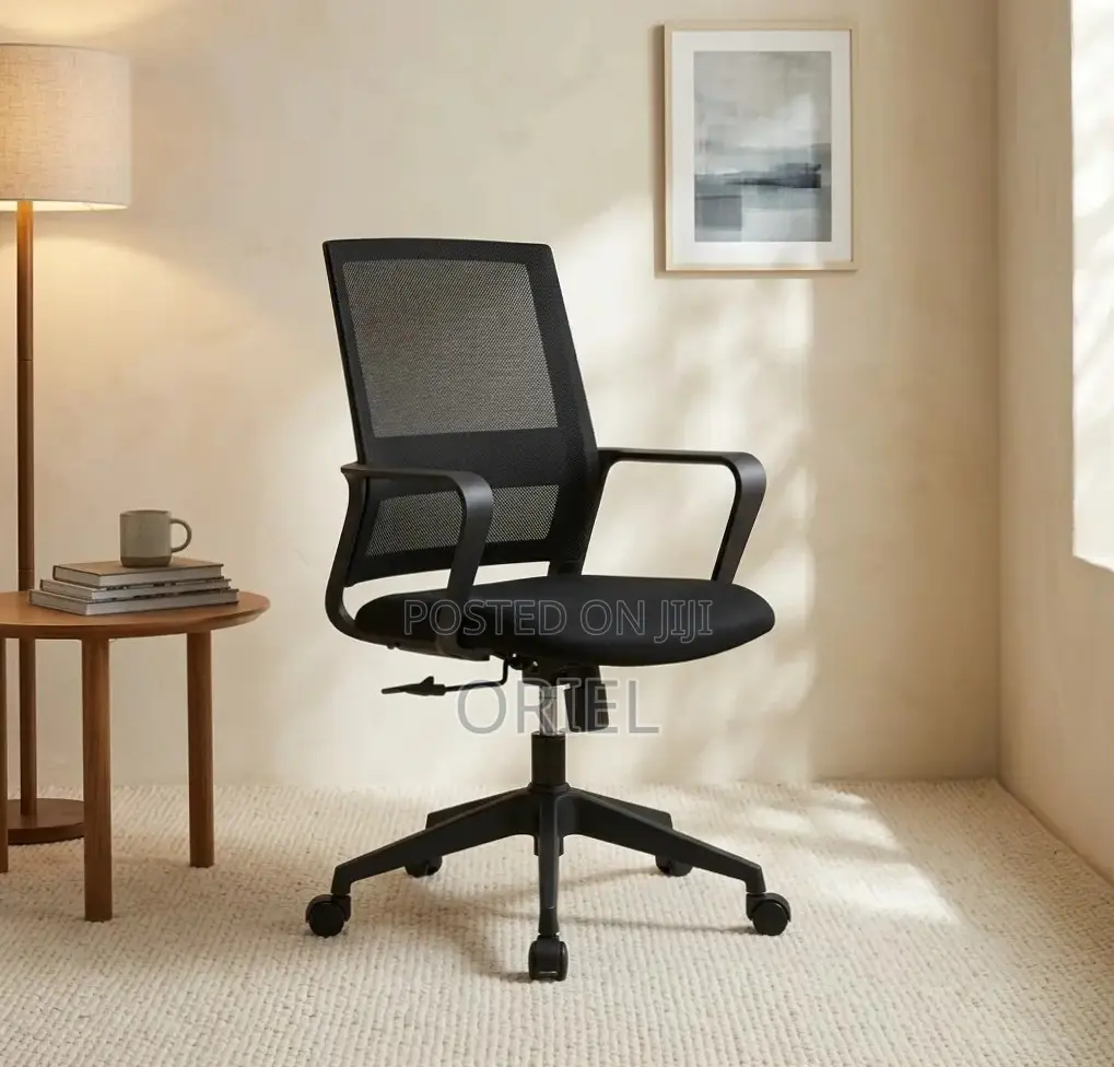 Office Chair : Adjustable Height Swivel Mid-Back Office Chair