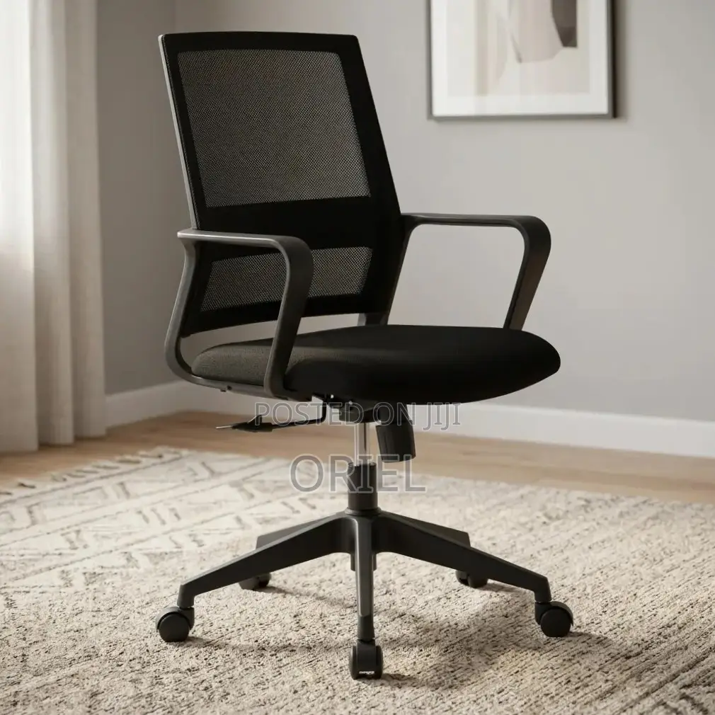 Office Chair : Adjustable Height Swivel Mid-Back Office Chair