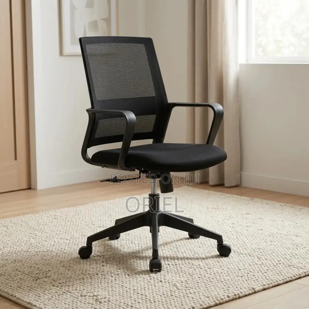Office Chair : Adjustable Height Swivel Mid-Back Office Chair