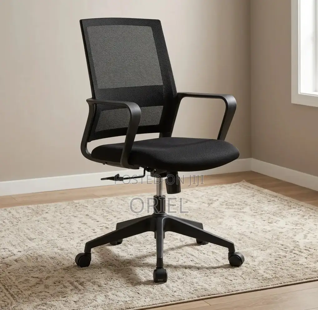 Office Chair : Adjustable Height Swivel Mid-Back Office Chair