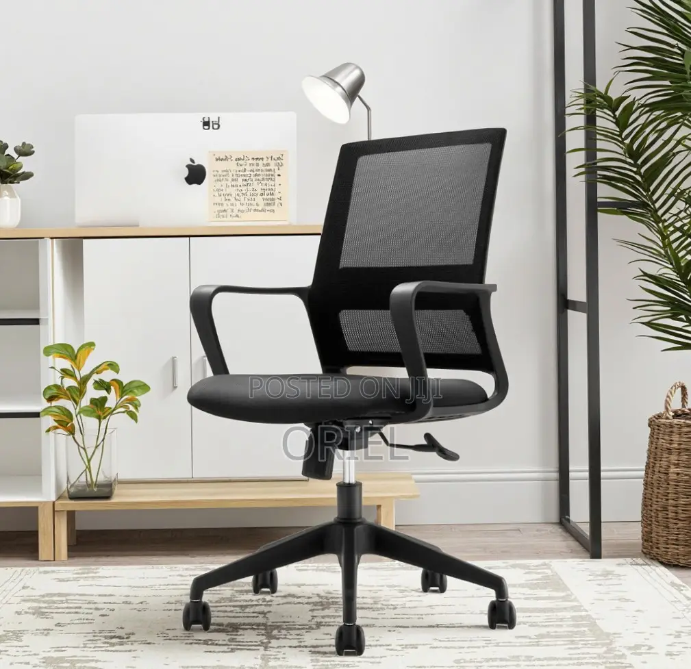 Office Chair : Adjustable Height Swivel Mid-Back Office Chair