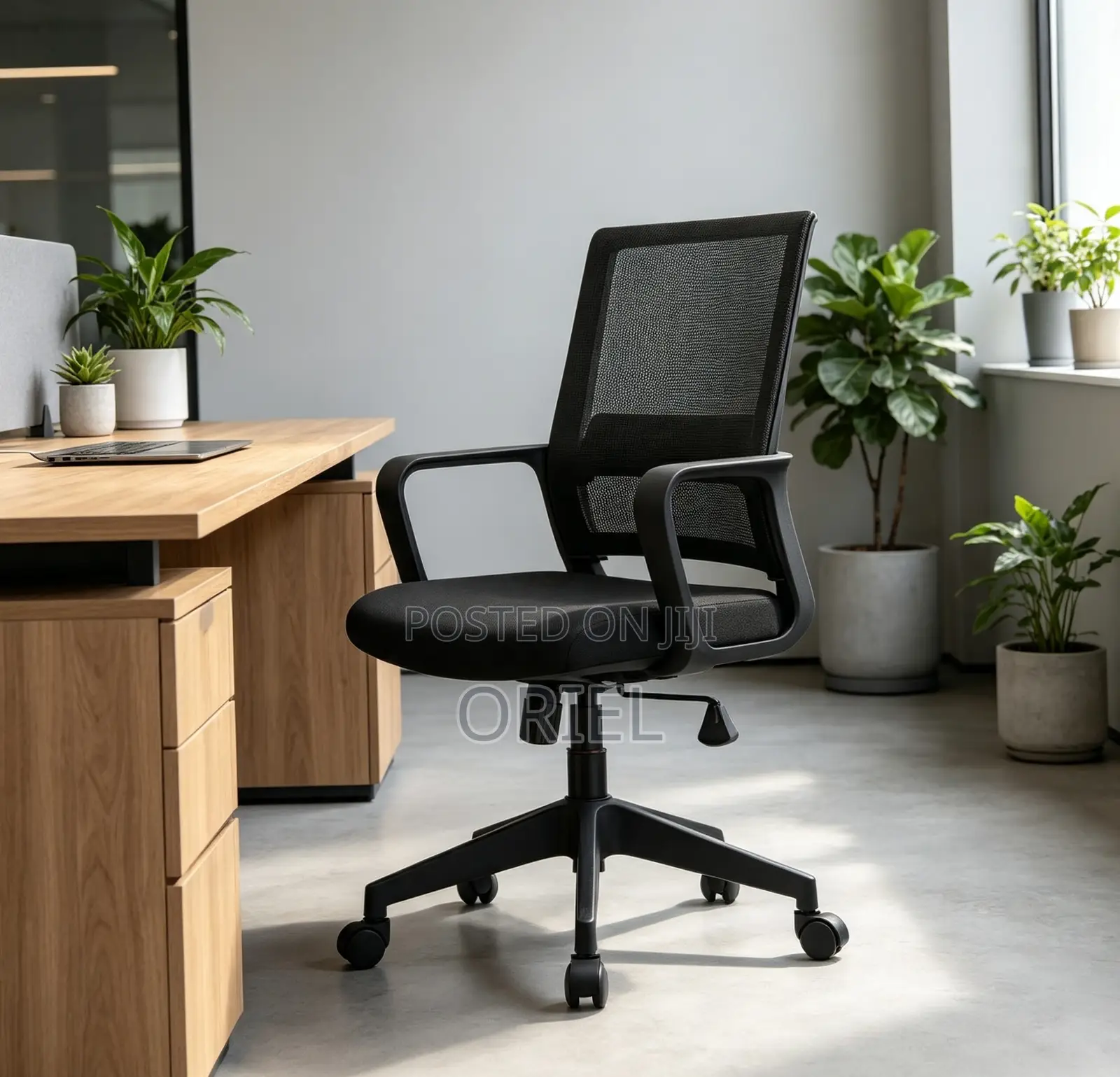 Office Chair : Adjustable Height Swivel Mid-Back Office Chair