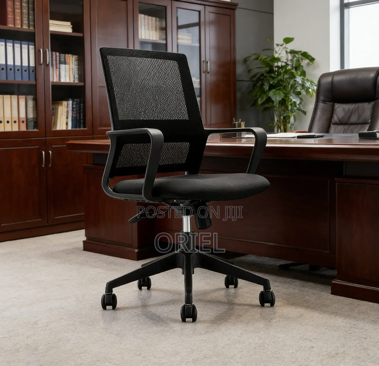 Office Chair : Adjustable Height Swivel Mid-Back Office Chair