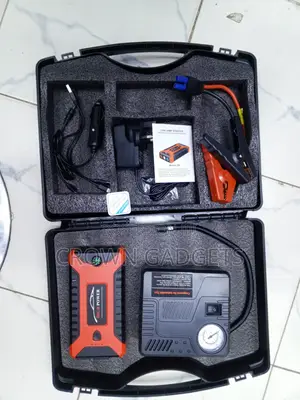 Portable Car Jump Starter With Air Compressor Power Bank