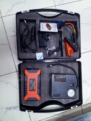 Lithium Car Jump Starter With Built-in Air Pump Gauge