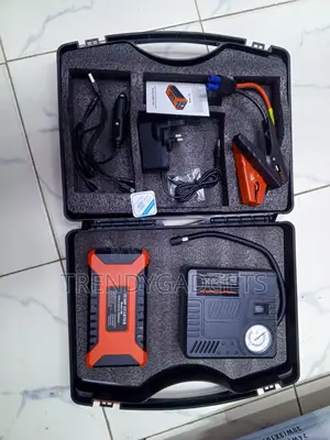 Lithium Car Jump Starter With Built-in Air Pump Gauge