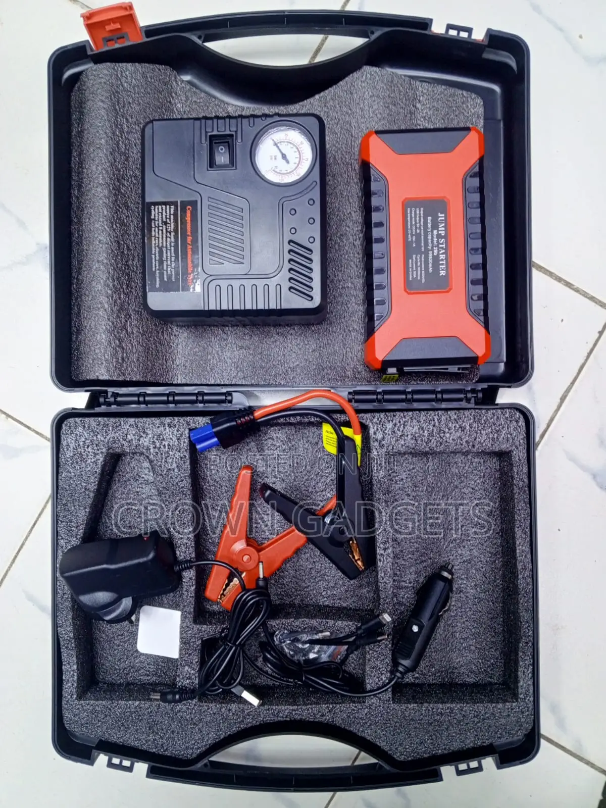 Emergency Car Jump Starter Air Compressor for Cars Bikes