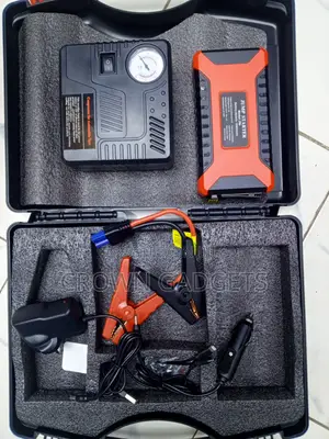 Portable Battery Booster Tire Inflator Air Compressor Combo