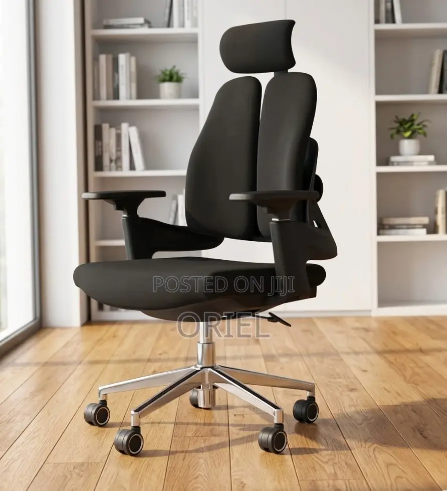 Office Chair : Dual Backrest Executive Orthopedic Office Chair