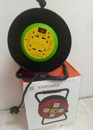 Heavy Duty Electric Cable Reel With Multiple Universal Sockets 50M .